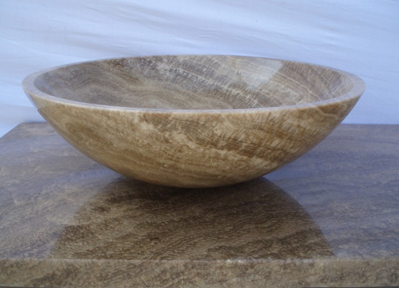Kamenné umývadlo "WOODEN VEIN" s platňou